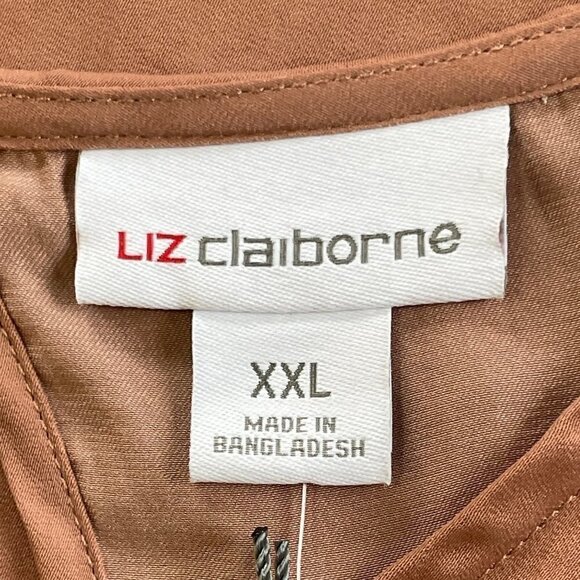 NWT Liz Claiborne Sleeveless Blouse, Women's Size XXL, Copper NEW MSRP $44 * - Picture 5 of 8